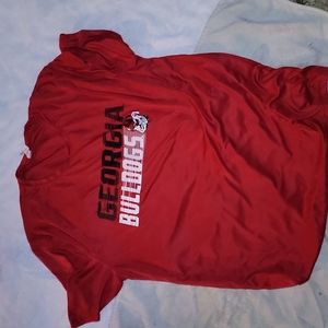 UGA Bulldogs athletic might weight shirt.